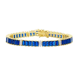 Midnight Tri-Tone Twilight Marquis Station Tennis Bracelet