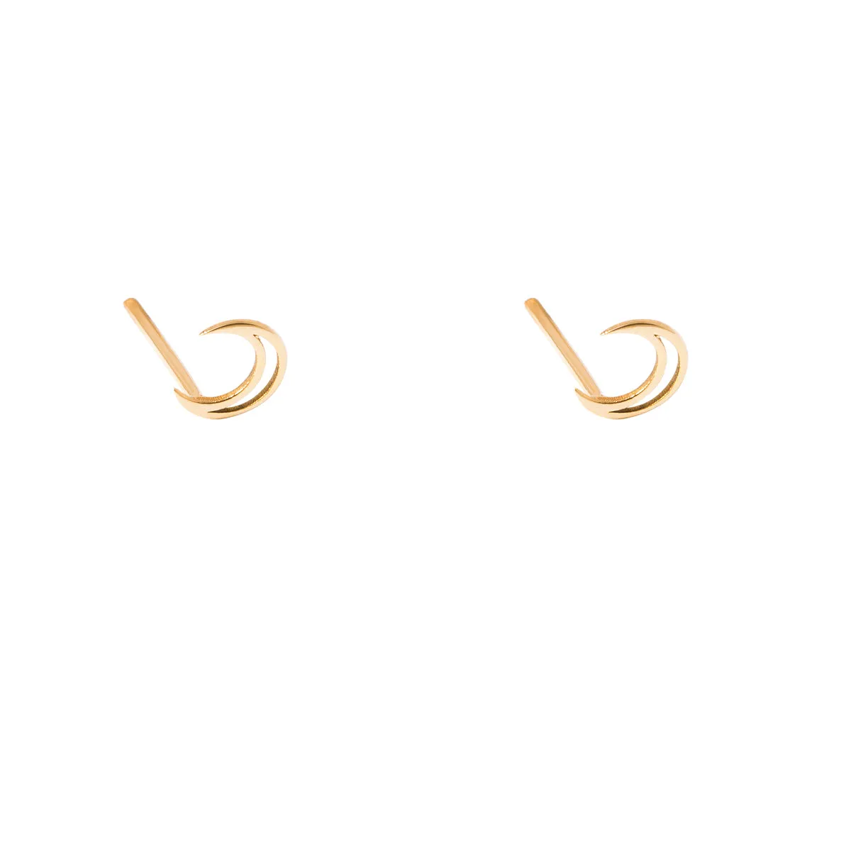 Moon Frinch Stud Earring