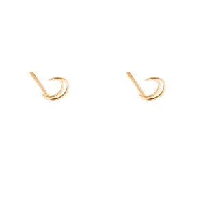 Moon Frinch Stud Earring