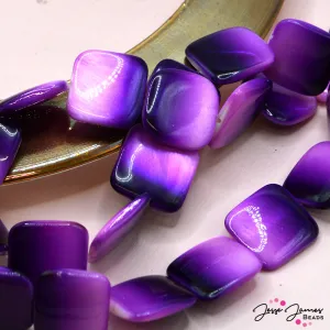 Mother Of Pearl Purple Ombre Beads