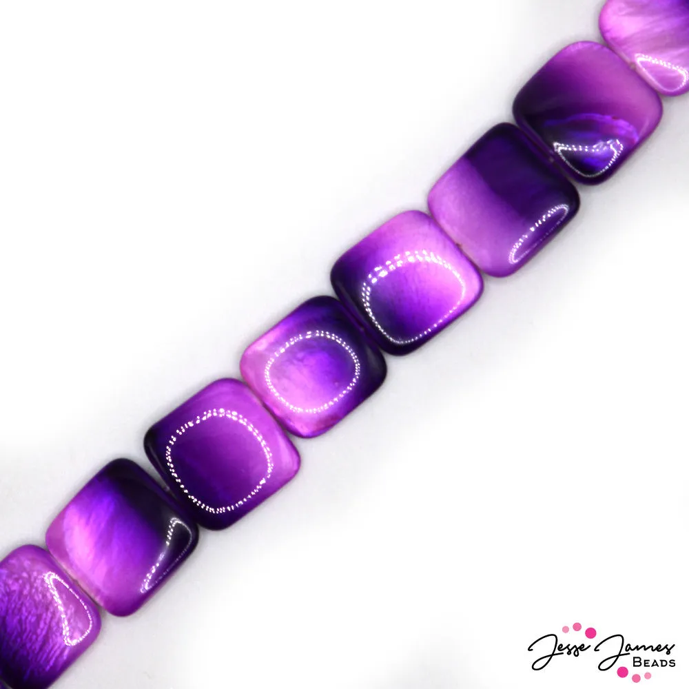 Mother Of Pearl Purple Ombre Beads