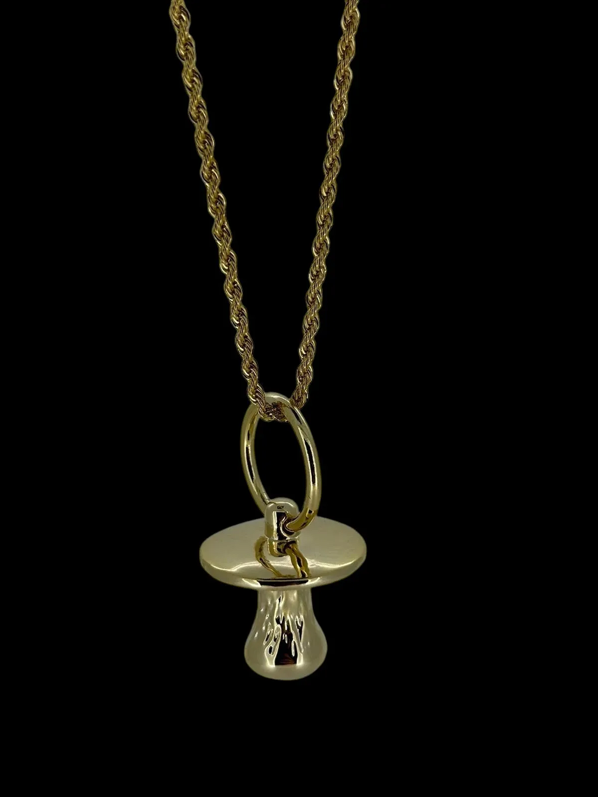 New Gold Dummy Pendant Necklace 22 Inch 3mm Rope Chain