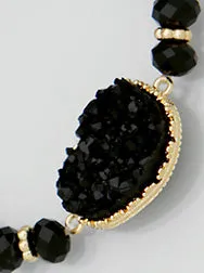 Olivia Black Druzy Bracelet