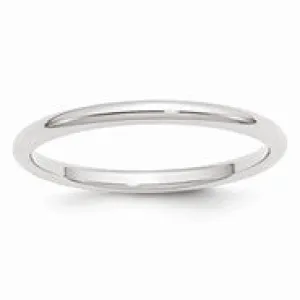 Palladium Heavy Weight Comfort Fit 2mm Wedding Band Ring