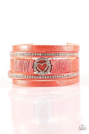 Paparazzi Bracelet ~ It Takes Heart - Orange