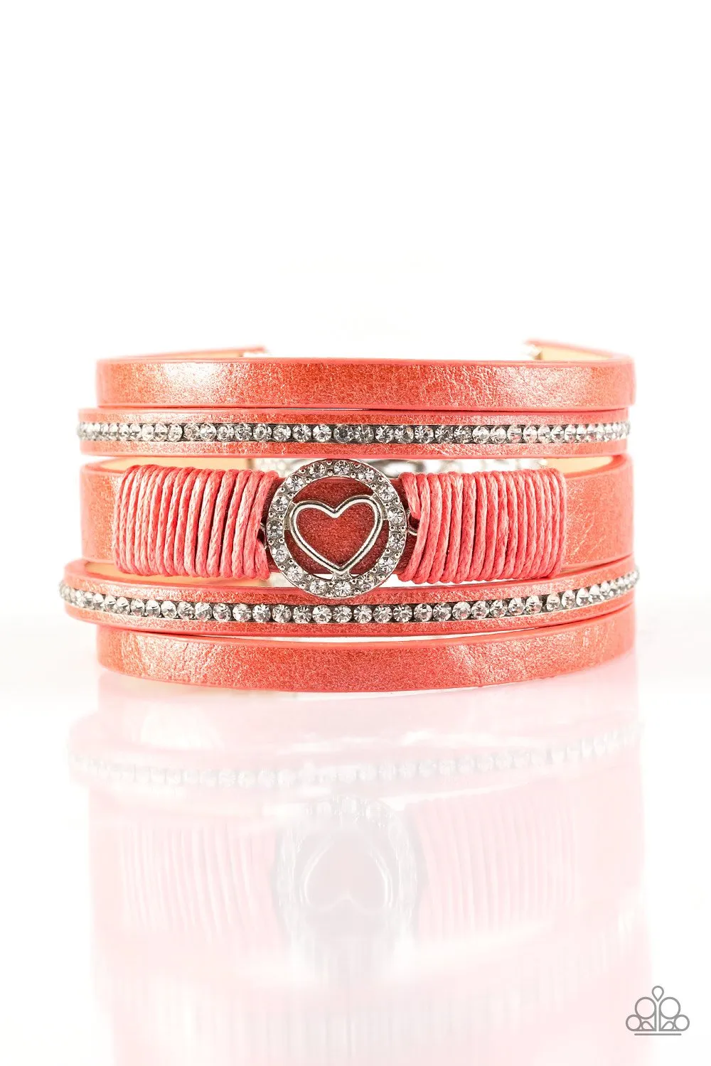 Paparazzi Bracelet ~ It Takes Heart - Orange