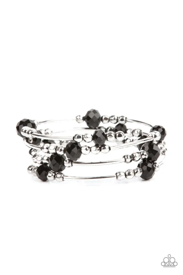 Paparazzi Bracelet ~ Showy Shimmer - Black