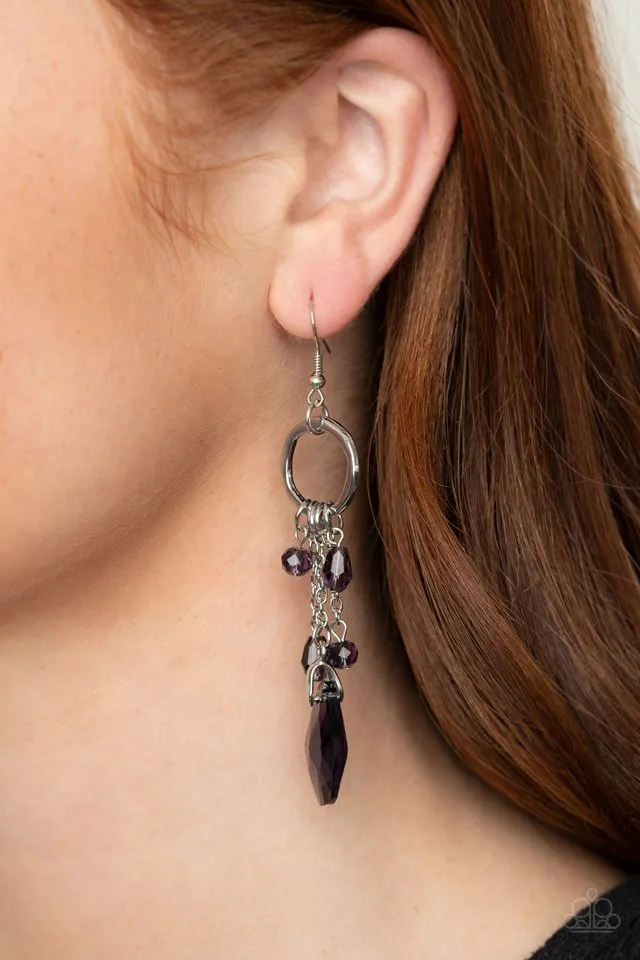 Paparazzi Earring ~ Glammed Up Goddess - Purple