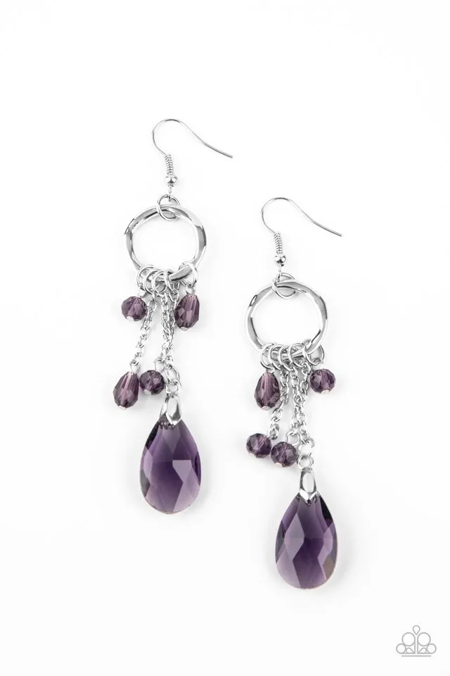 Paparazzi Earring ~ Glammed Up Goddess - Purple