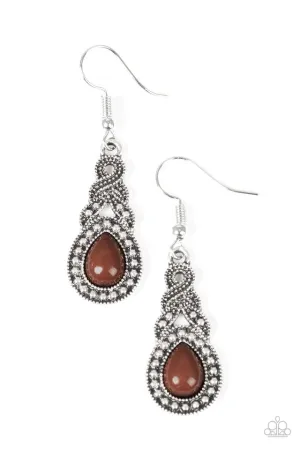 Paparazzi Earring ~ Looking Suave - Brown