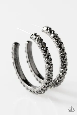 Paparazzi Earring ~ Make It A TRIPLE! - Black