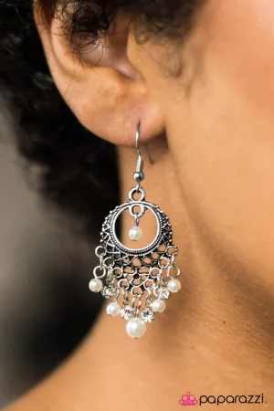 Paparazzi Earring ~ Paris After Midnight - White