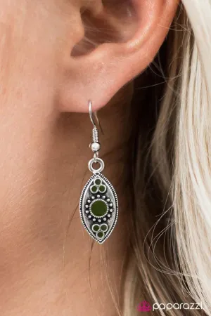 Paparazzi Earring ~ Petite and Sweet - Green