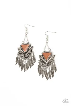 Paparazzi Earring ~ Shady Oasis - Brown