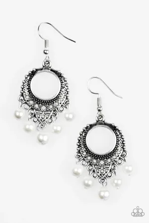 Paparazzi Earring ~ Uncatchable - White