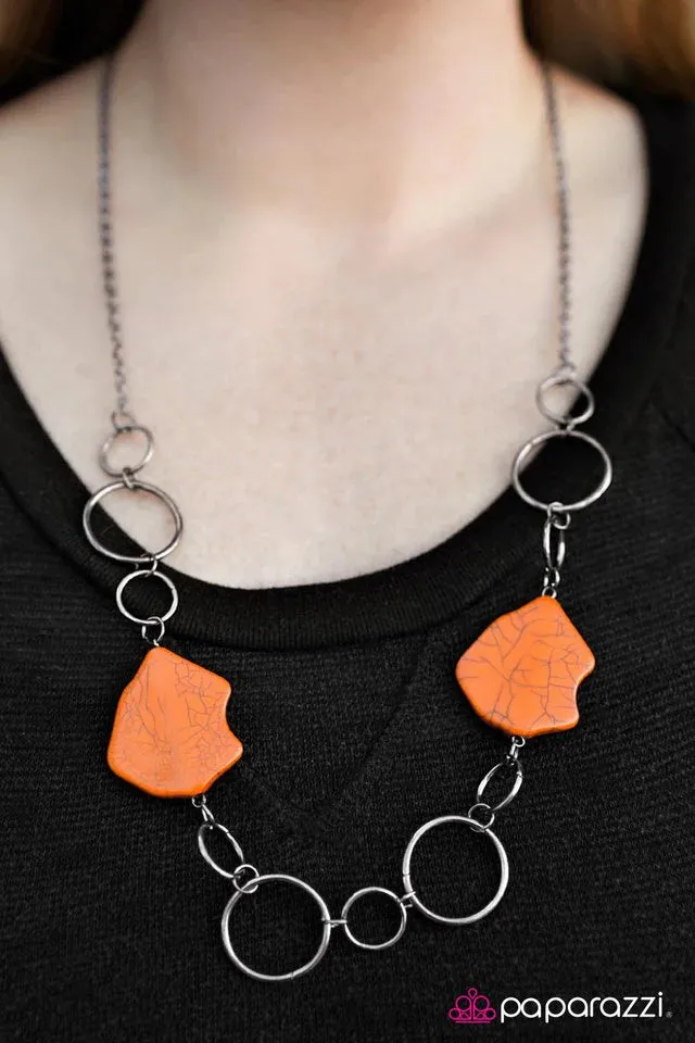 Paparazzi Necklace ~ Aint No Mountain High Enough - Orange