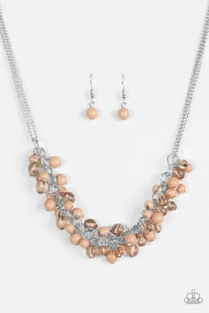 Paparazzi Necklace ~ Boulevard Beauty - Brown