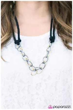 Paparazzi Necklace ~ KNOTTY or Nice - Black