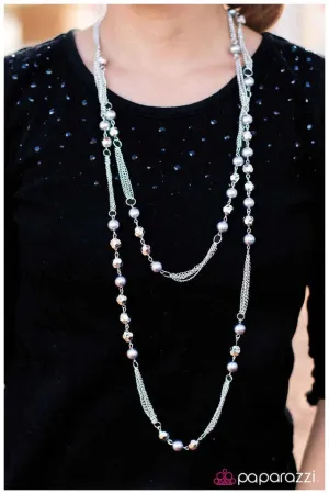 Paparazzi Necklace ~ Metallic Melody - Silver