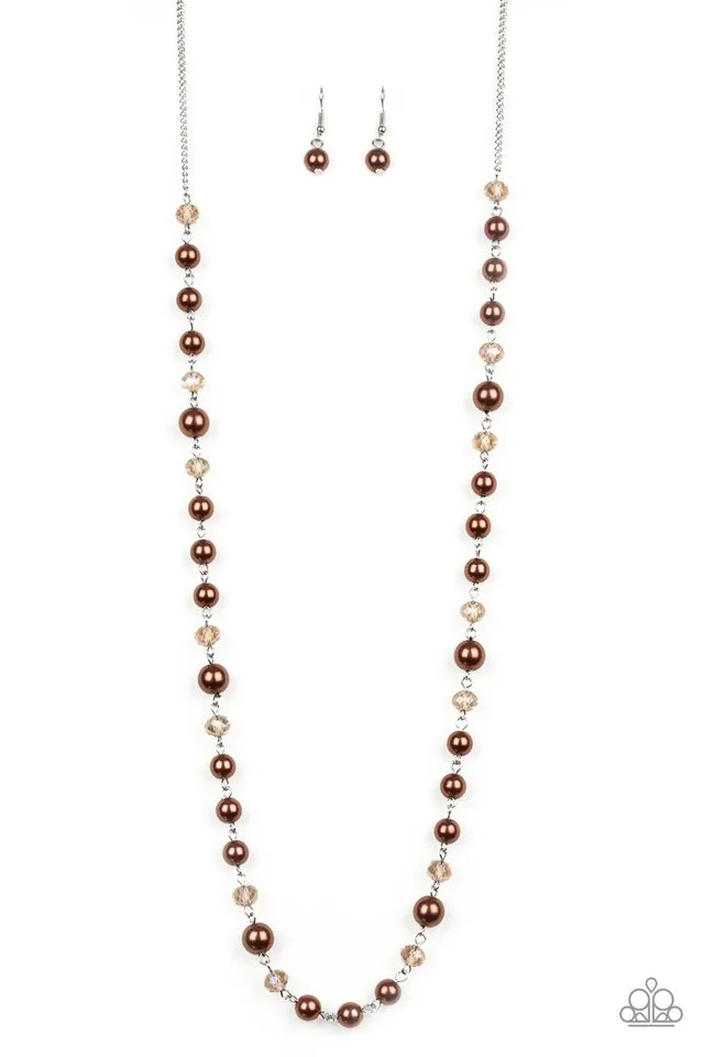 Paparazzi Necklace ~ Pristine Prestige - Brown