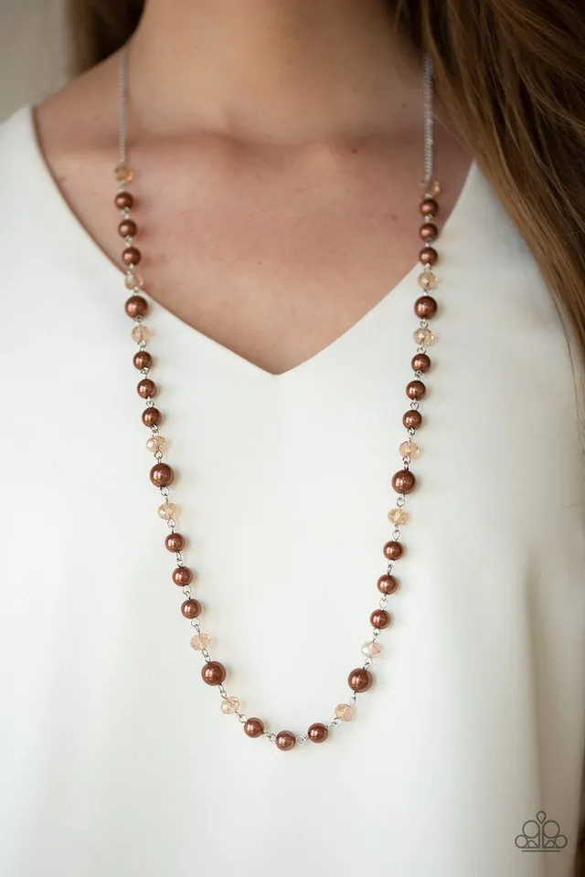 Paparazzi Necklace ~ Pristine Prestige - Brown