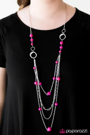 Paparazzi Necklace ~ Rainbow Radiance - Pink