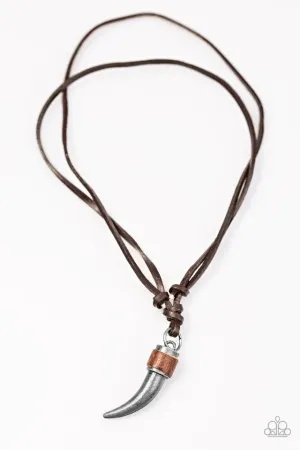 Paparazzi Necklace ~ Raptor Riot - Brown