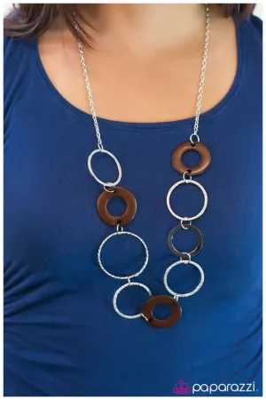 Paparazzi Necklace ~ Three Ring Circus - Brown