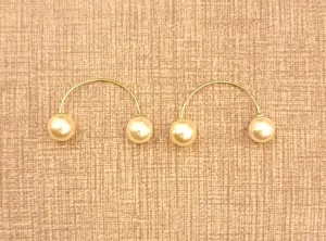 Pearl Hoop Earrings.