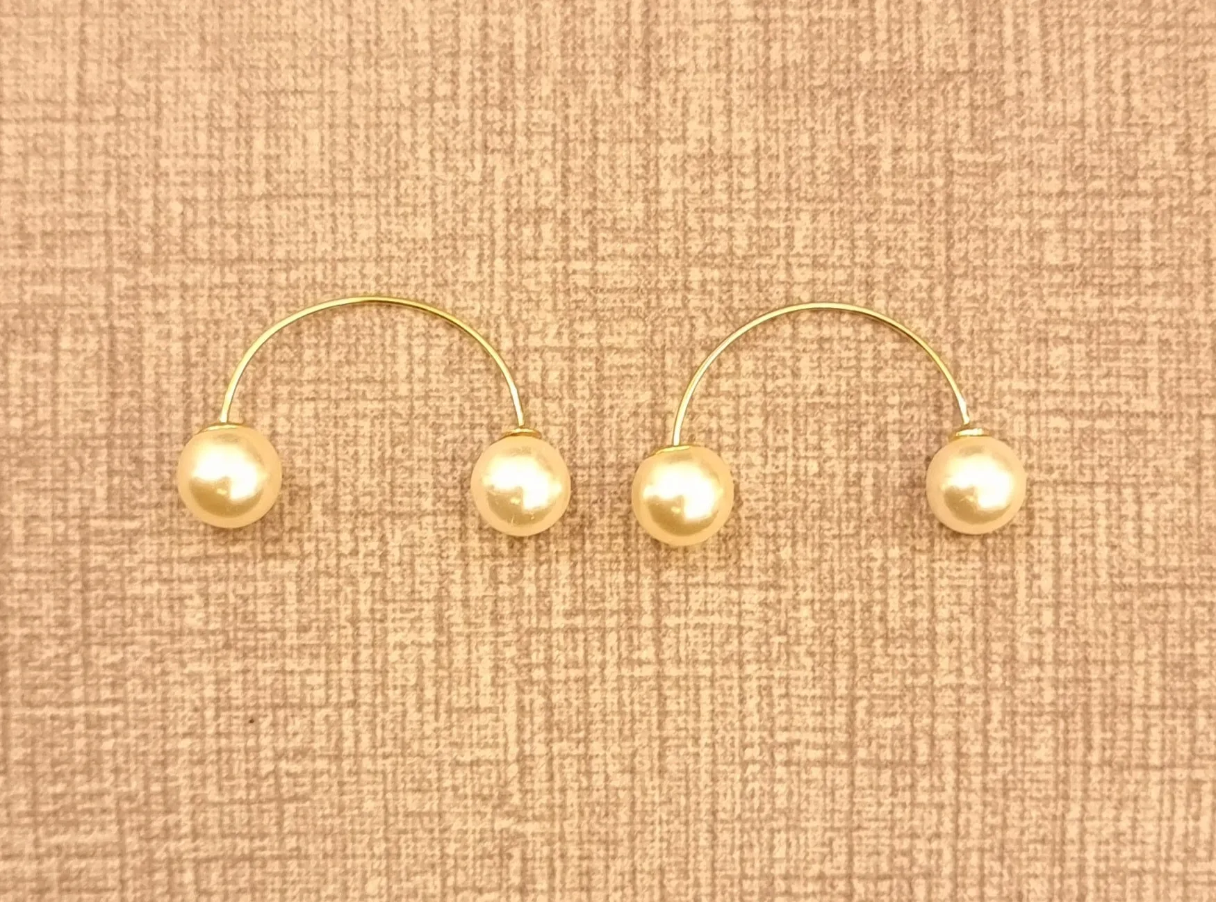 Pearl Hoop Earrings.