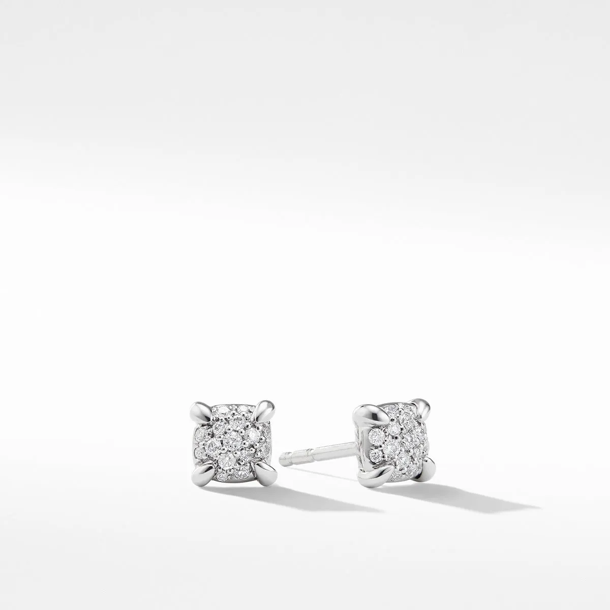 Precious Chatelaine Stud Earrings with Diamonds in 18K White Gold