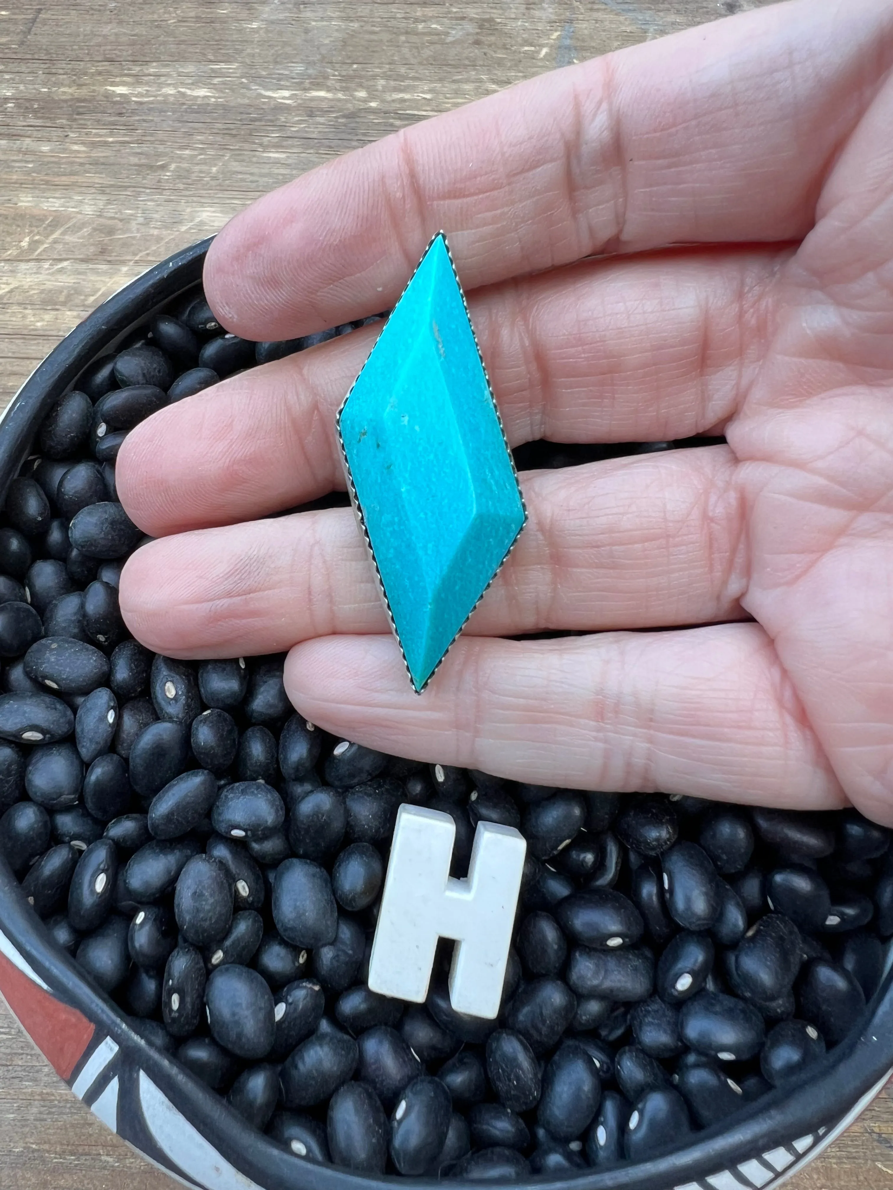 Rare Turquoise Faceted Gem Pendants