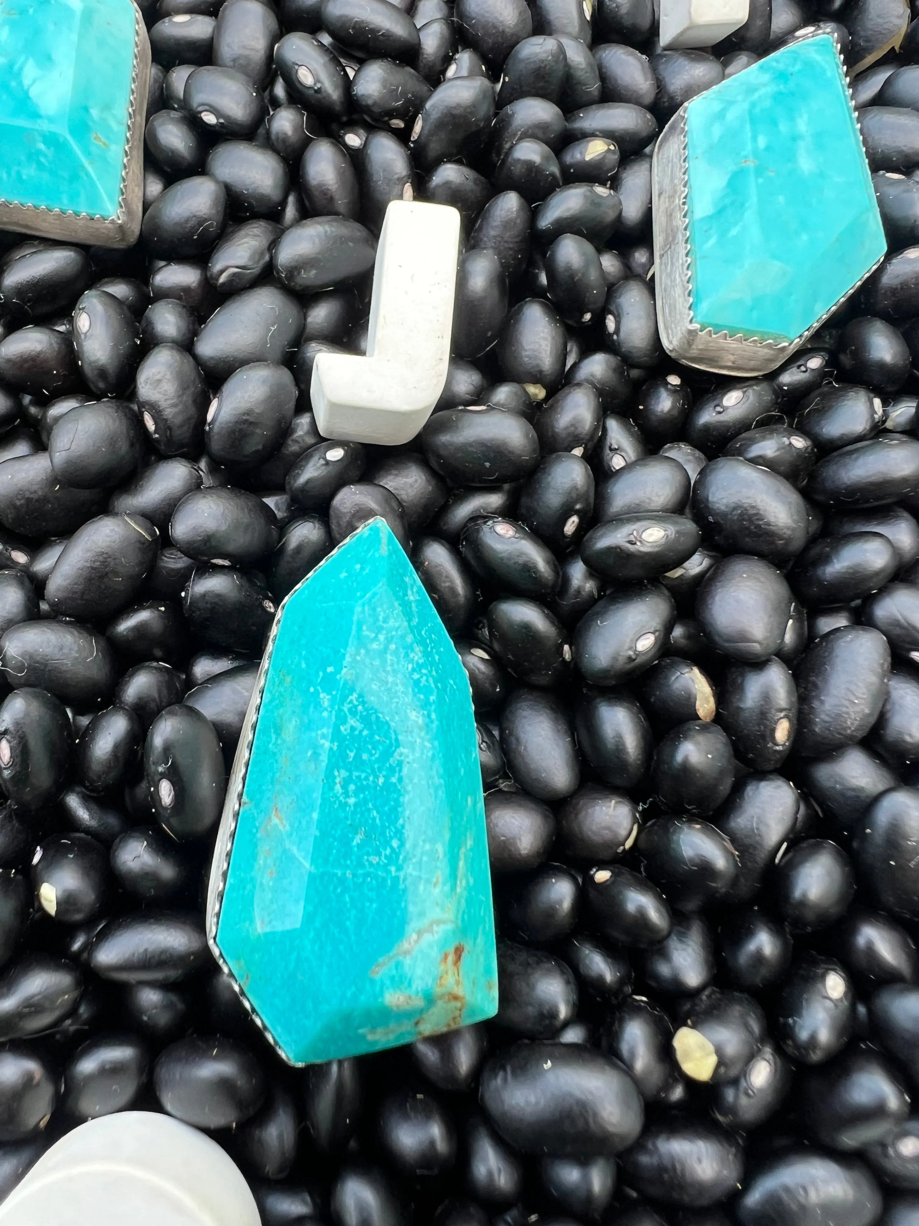 Rare Turquoise Faceted Gem Pendants