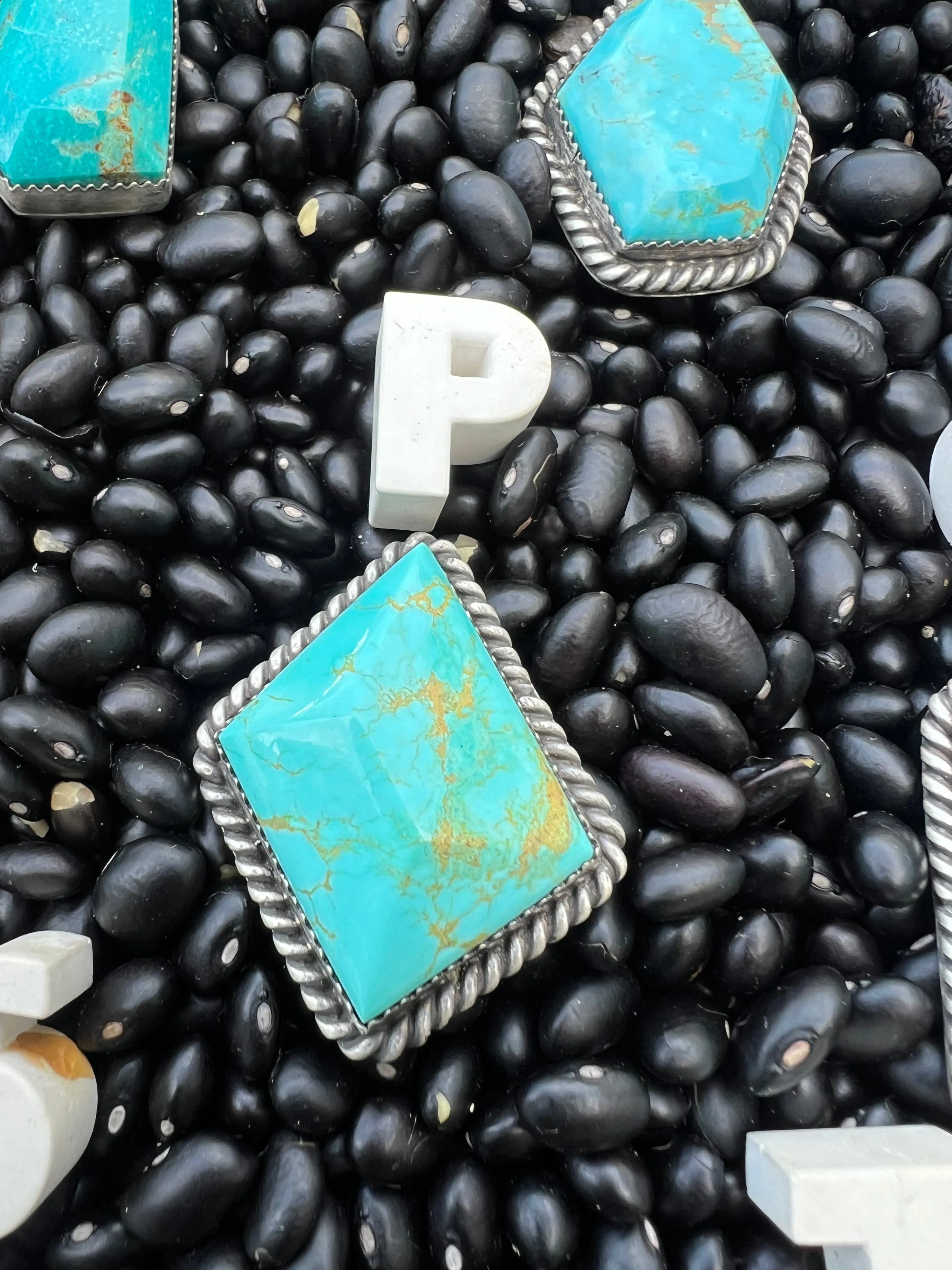 Rare Turquoise Faceted Gem Pendants