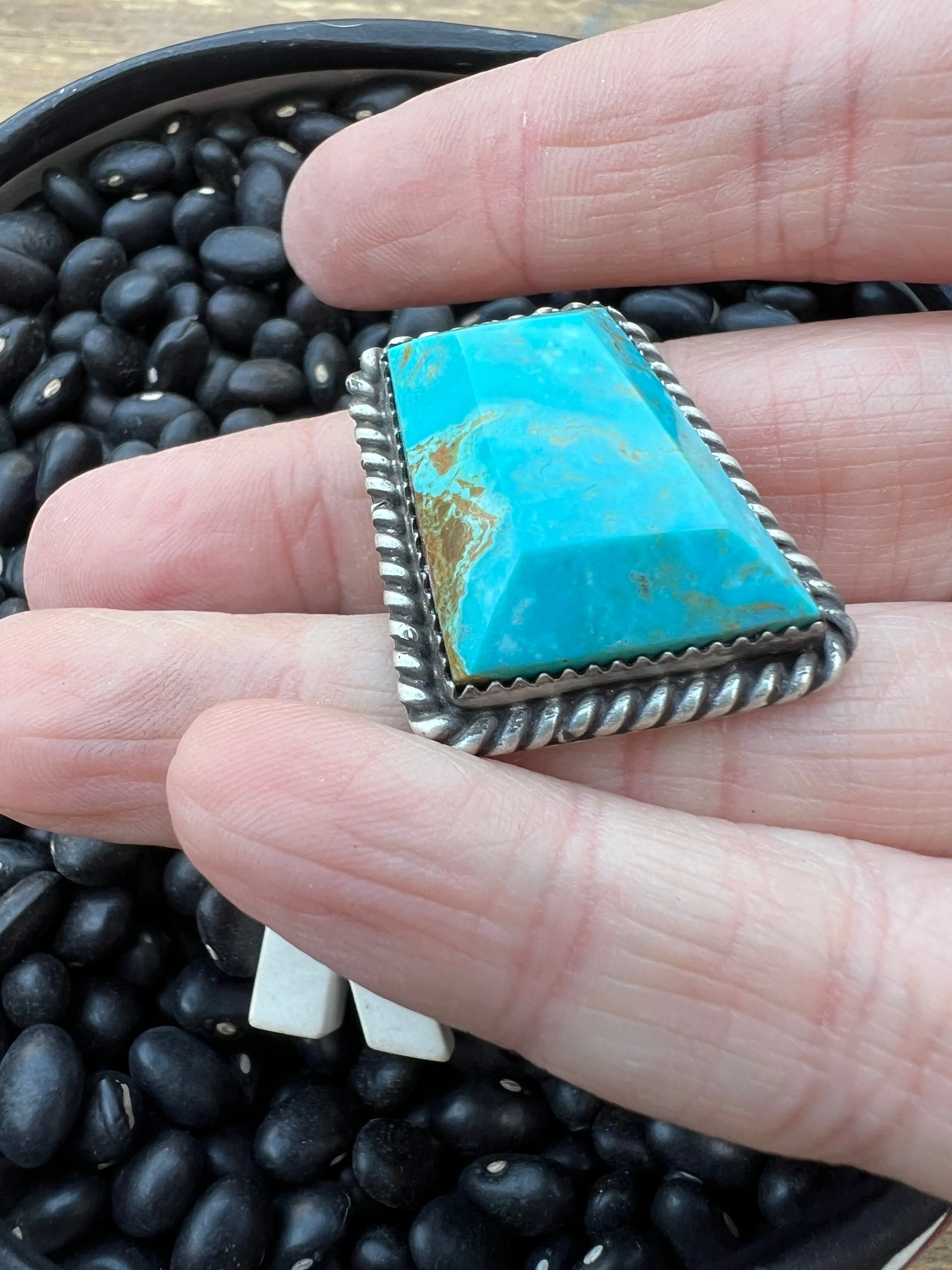 Rare Turquoise Faceted Gem Pendants