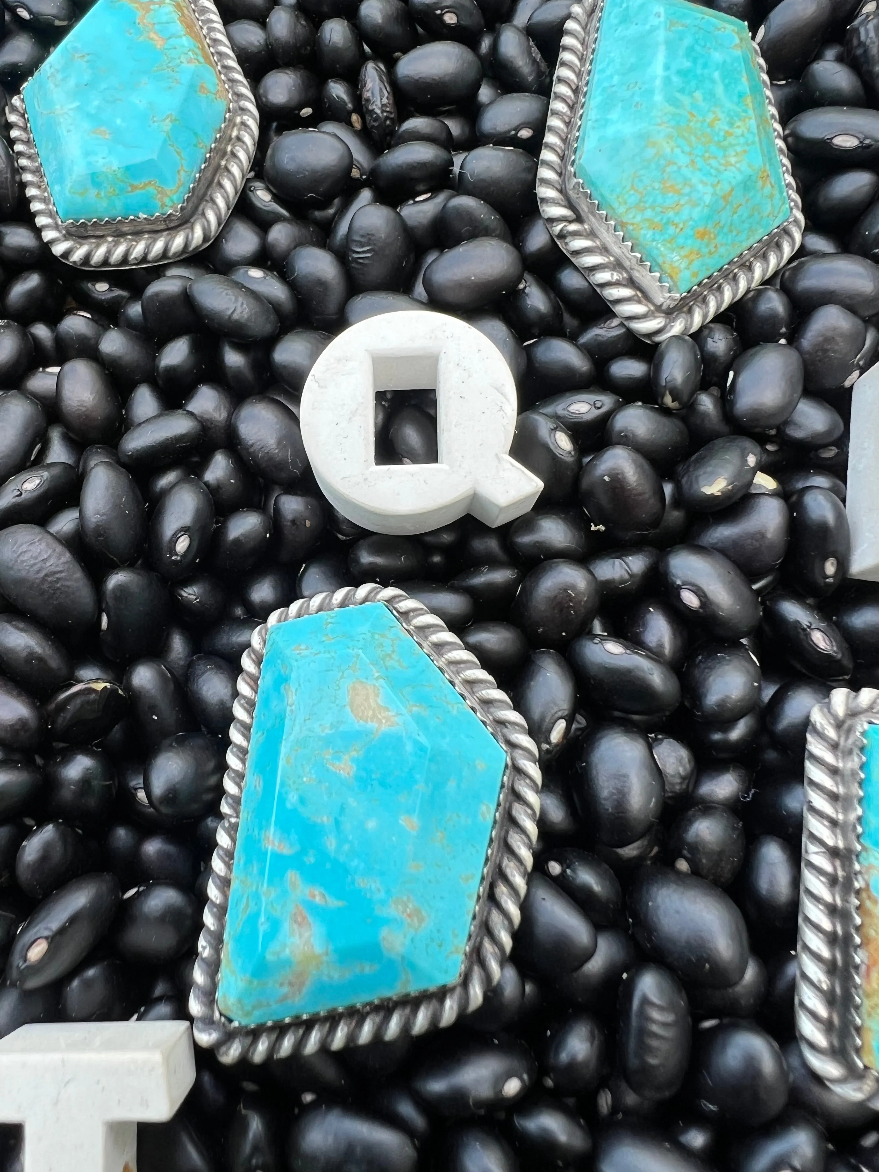 Rare Turquoise Faceted Gem Pendants