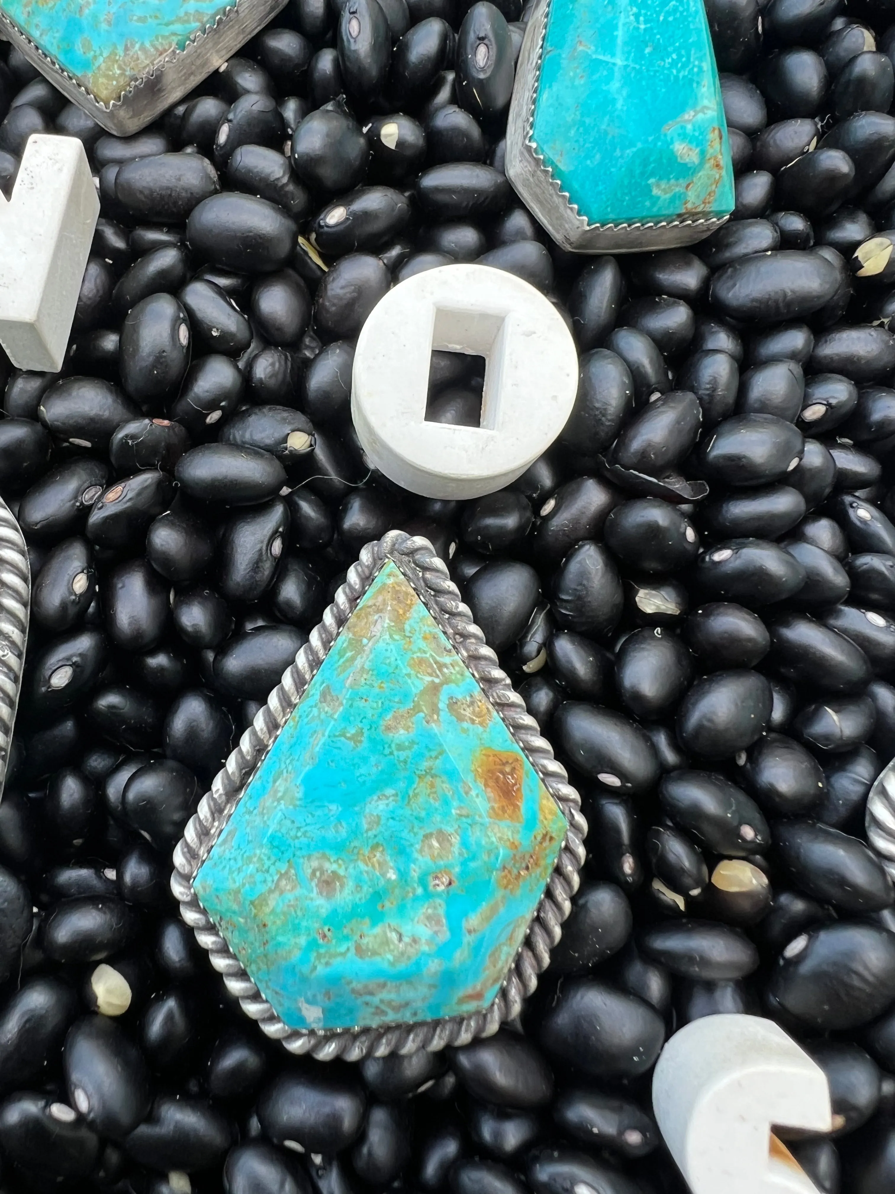 Rare Turquoise Faceted Gem Pendants