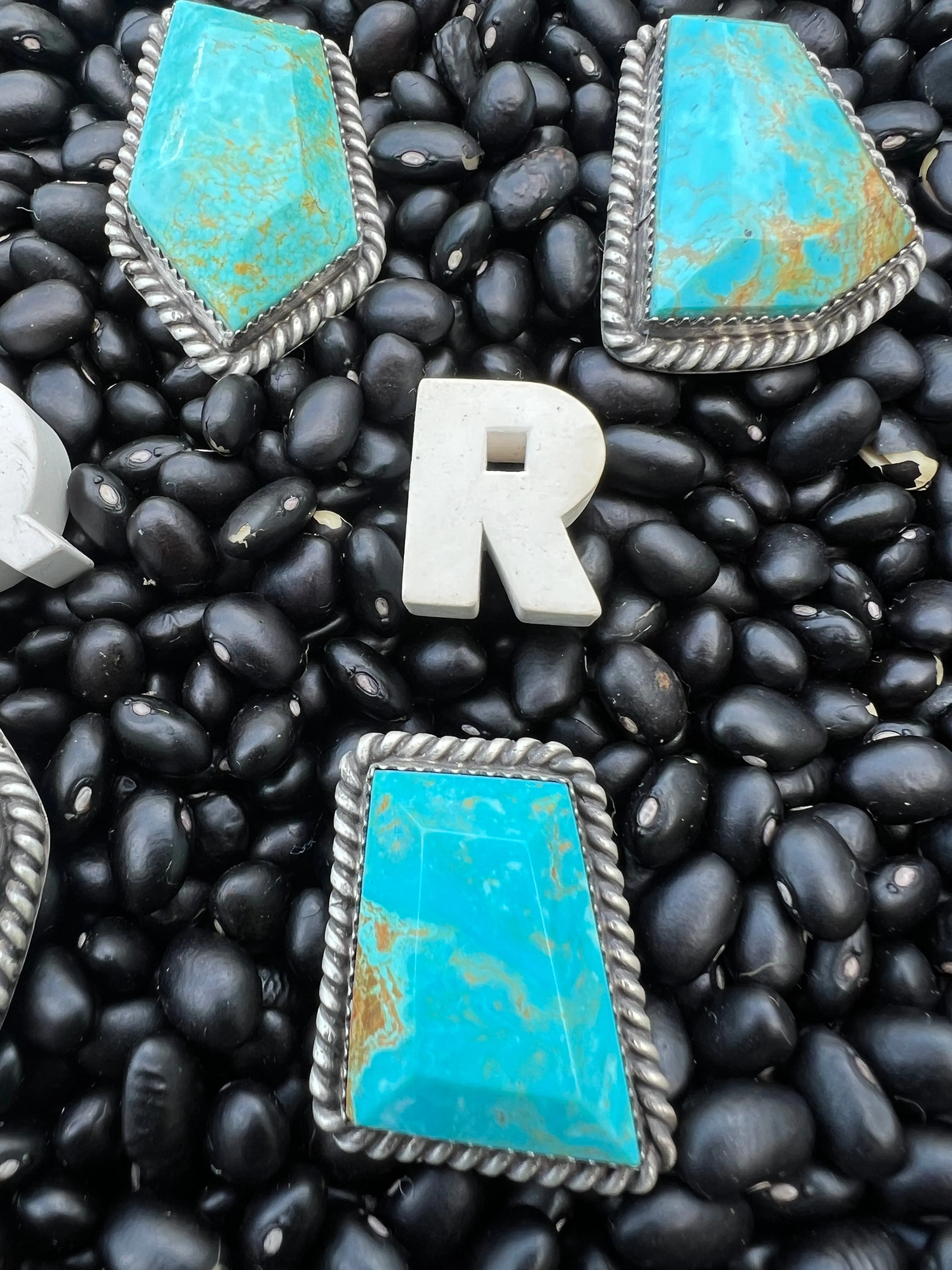 Rare Turquoise Faceted Gem Pendants