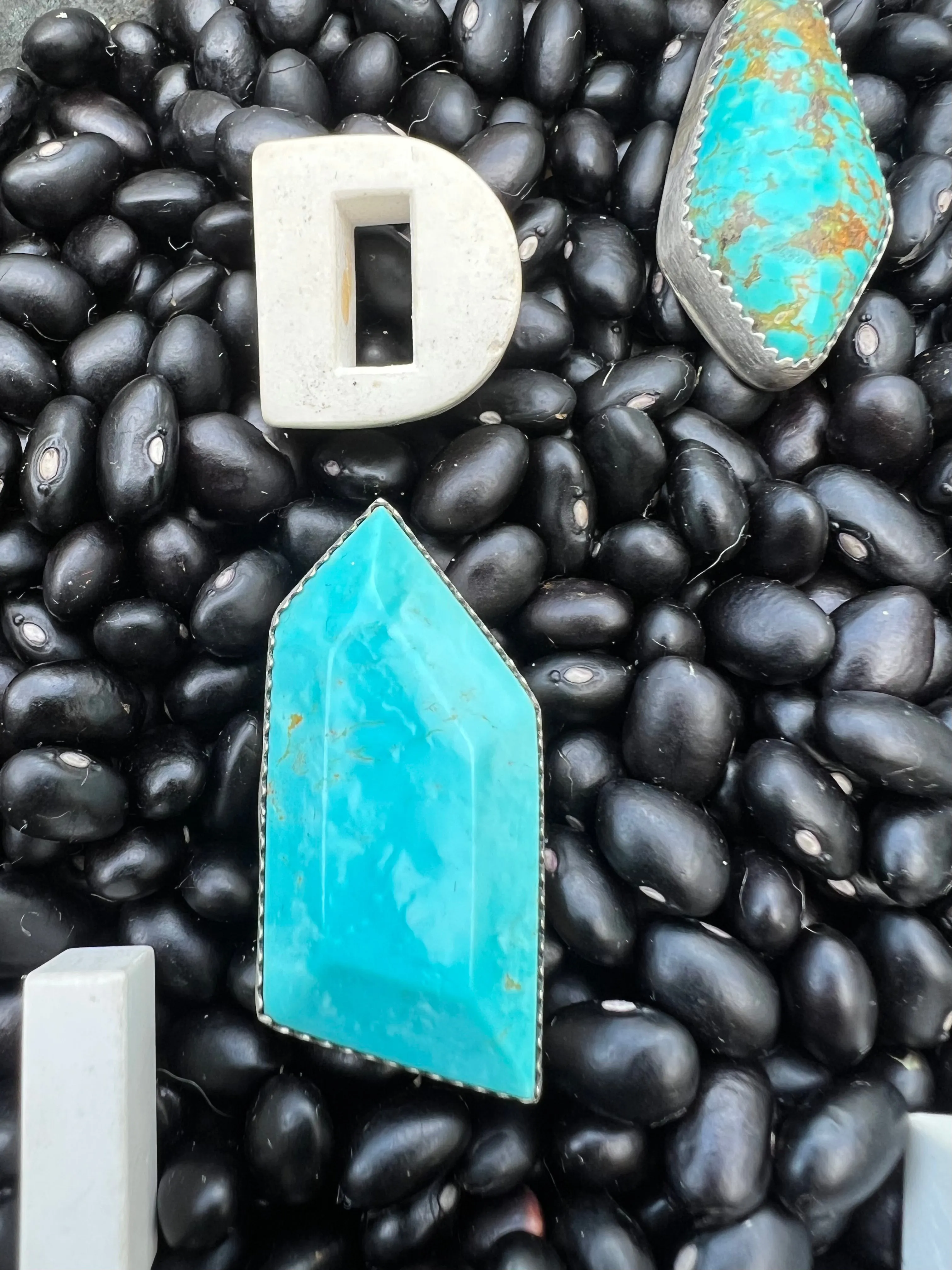 Rare Turquoise Faceted Gem Pendants