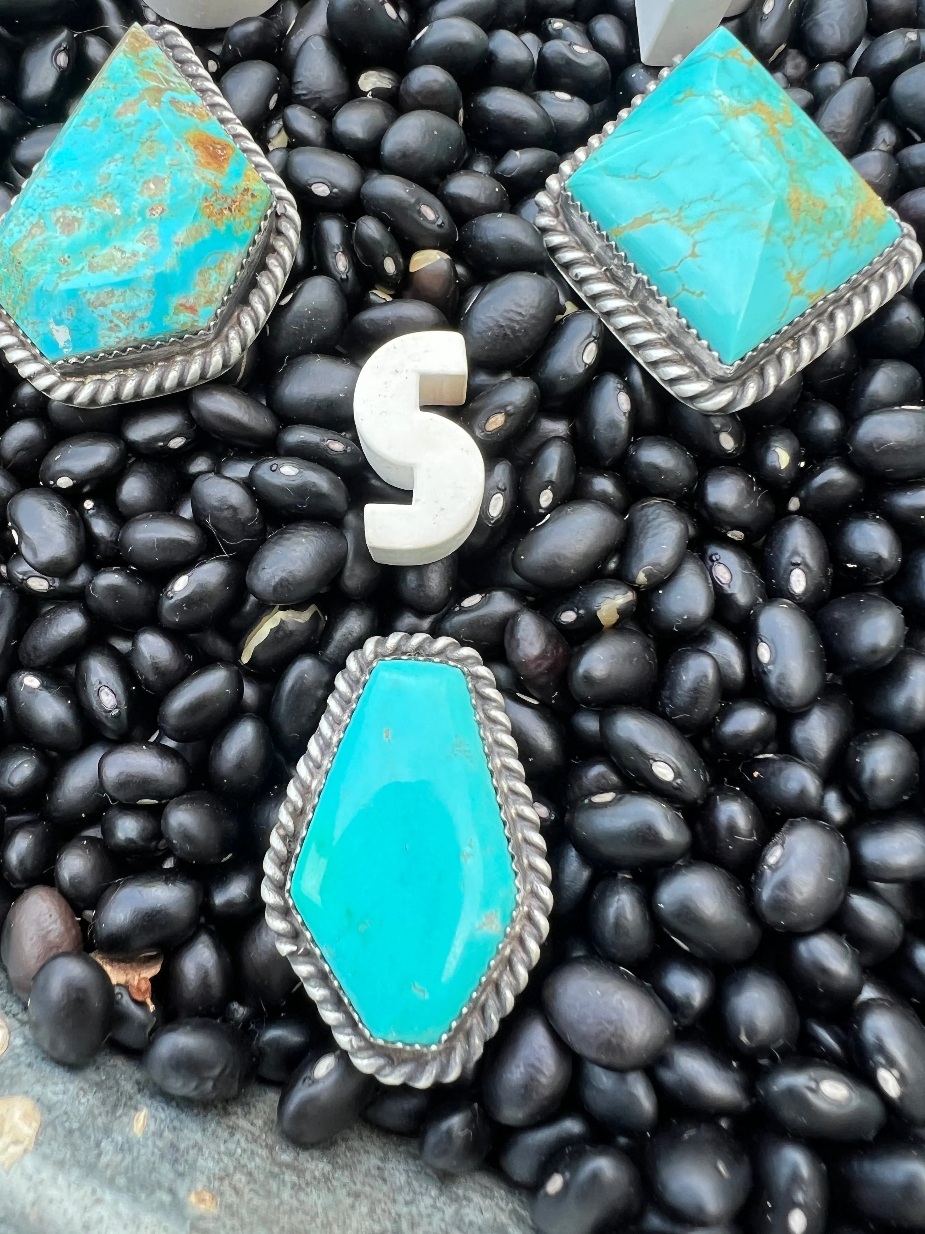 Rare Turquoise Faceted Gem Pendants