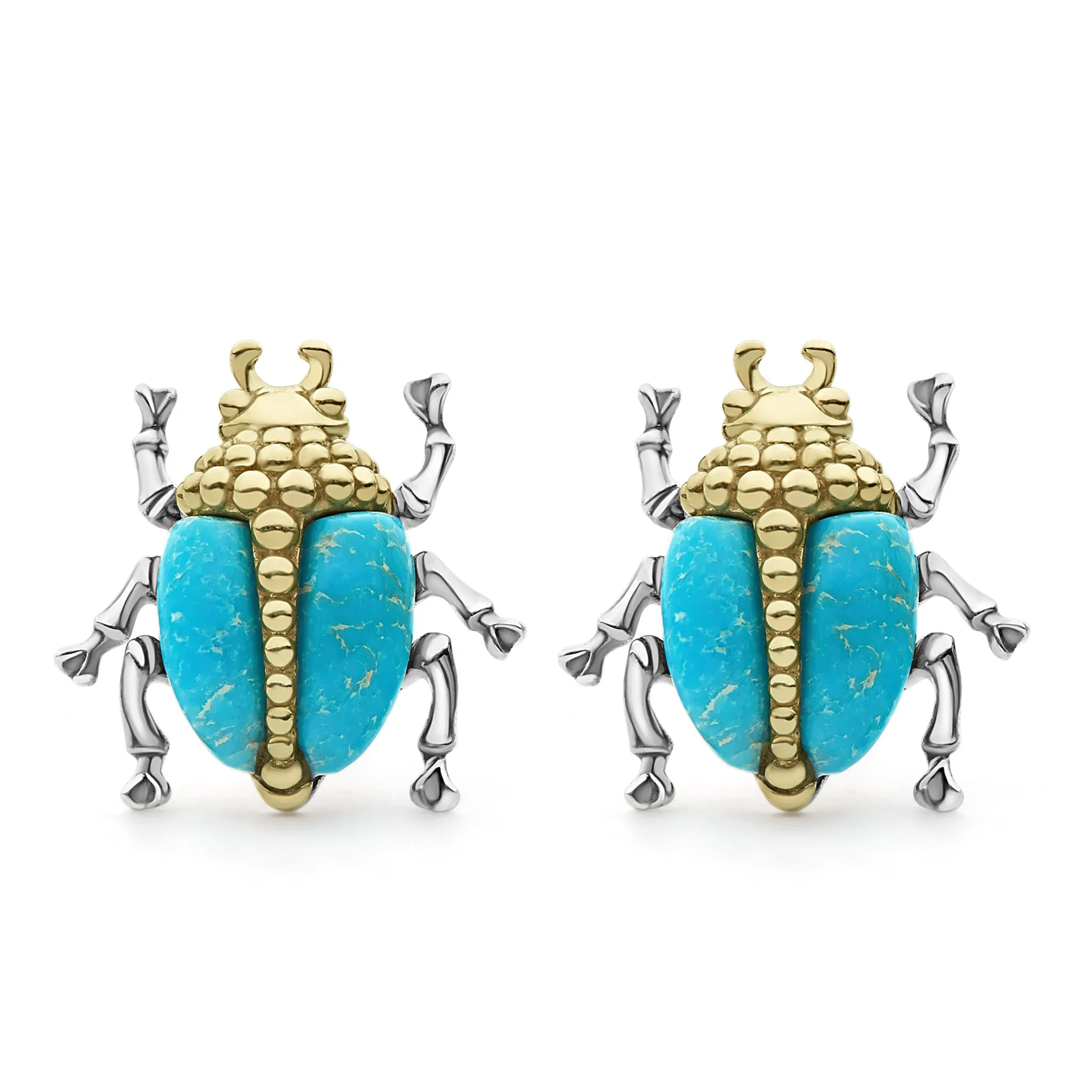 Rare Wonders Turquoise Beetle Stud Earrings