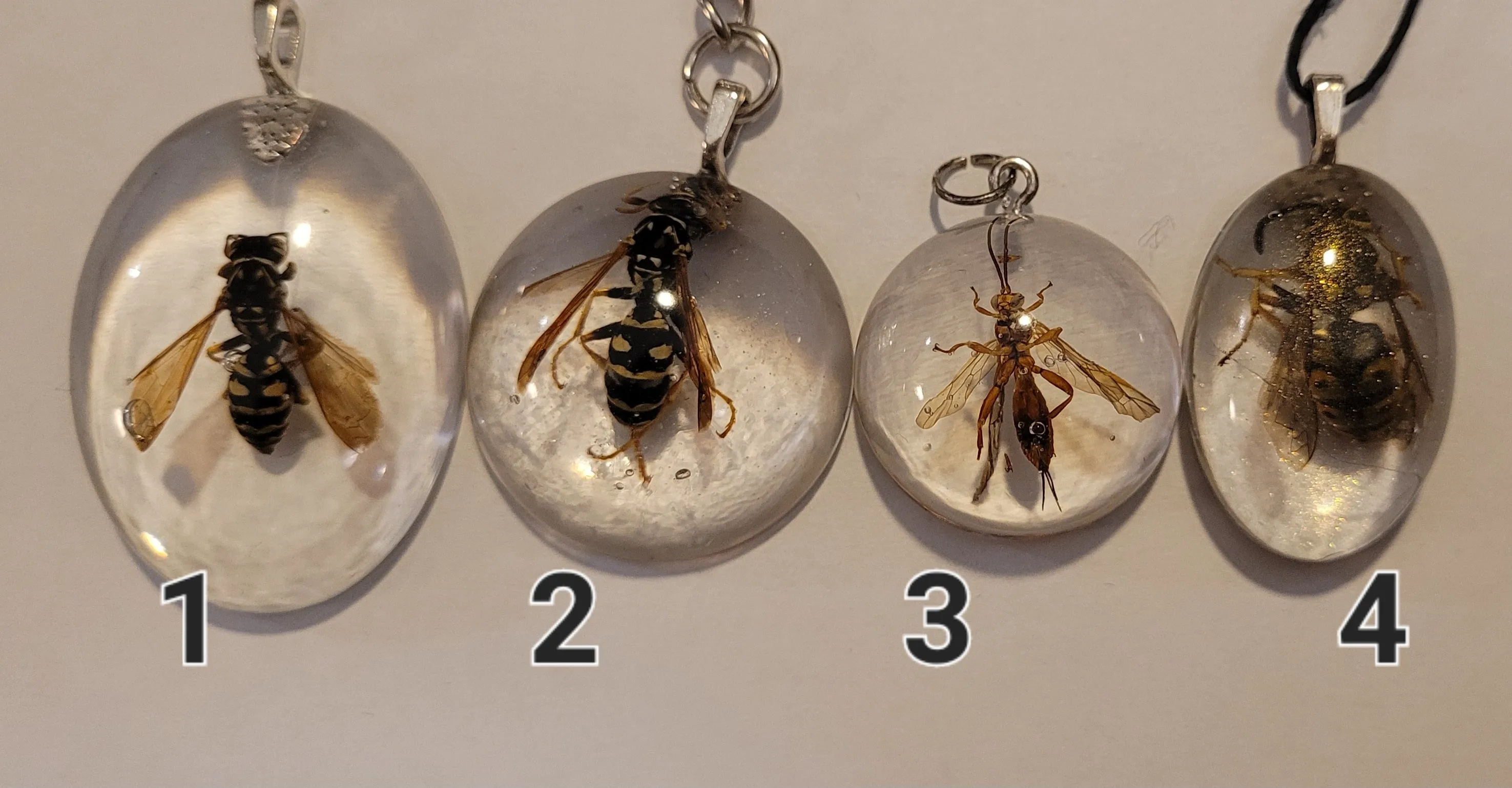 Resin Pendants Insects Wasps