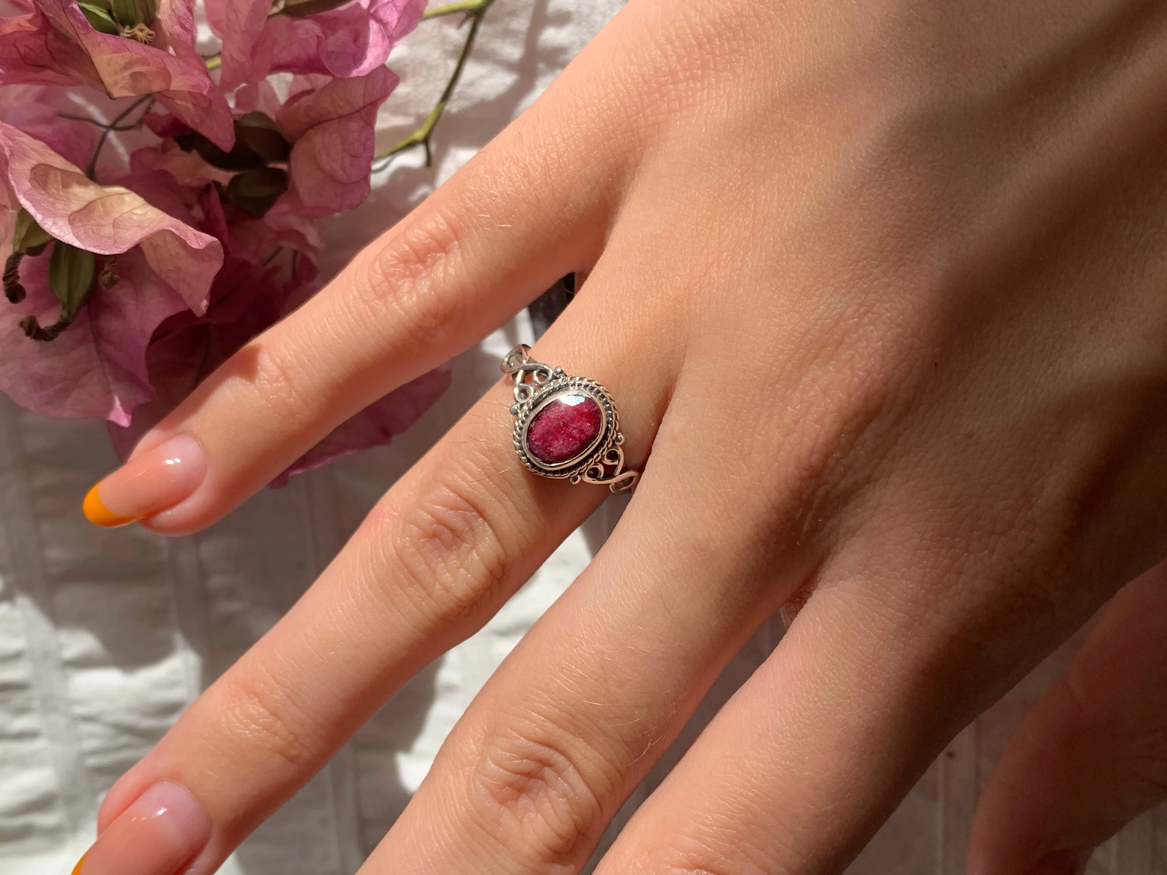 Semi-precious Ruby Melita Ring