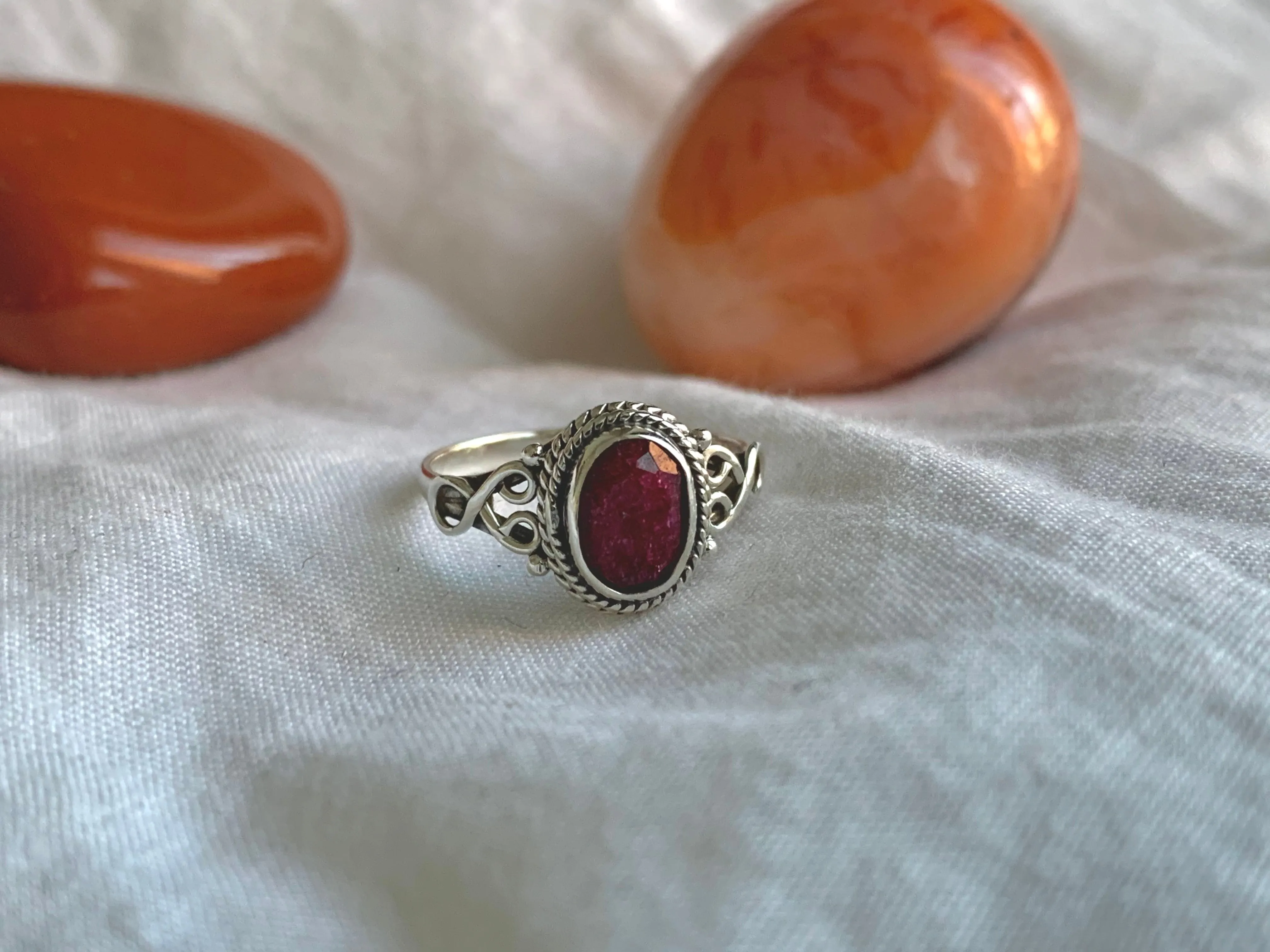 Semi-precious Ruby Melita Ring