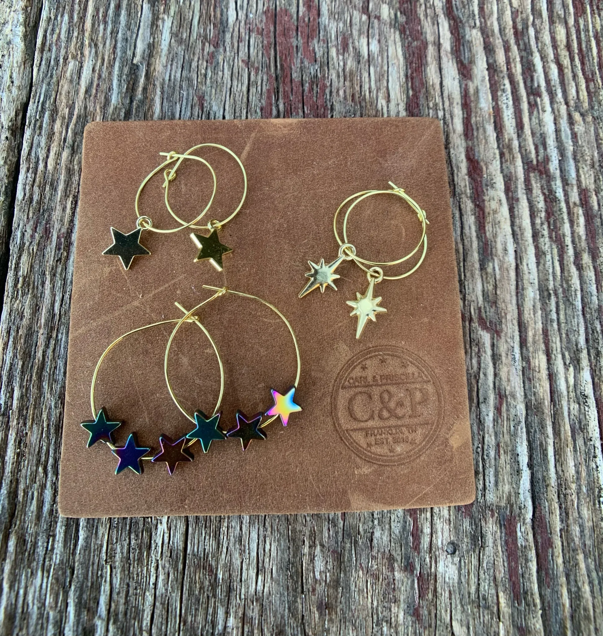 Shining Star Hoop Earrings