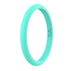 Silicone Ring | Thin Classic | Aqua PreOrder