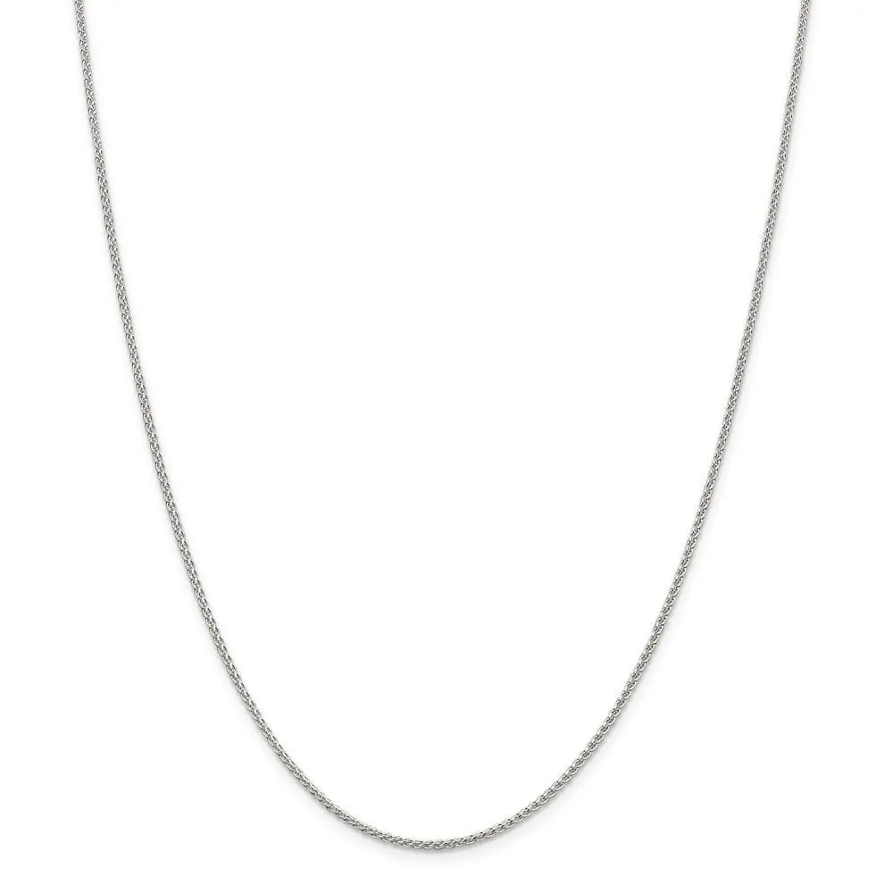 Silver Polished 1.50-mm Solid Round Spiga Chain