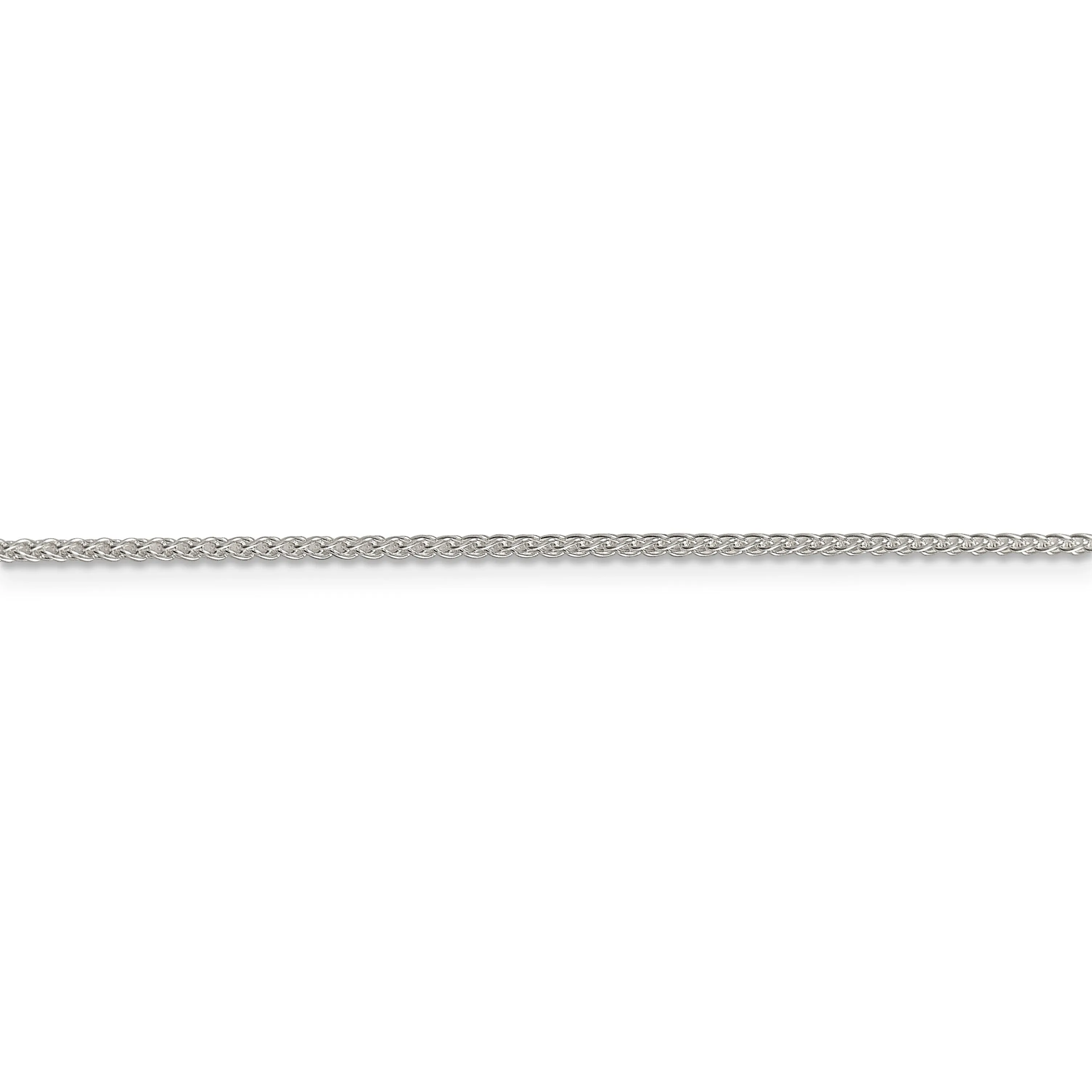 Silver Polished 1.50-mm Solid Round Spiga Chain