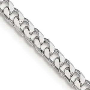 Silver Polished 3.50-mm Solid Curb Link Chain