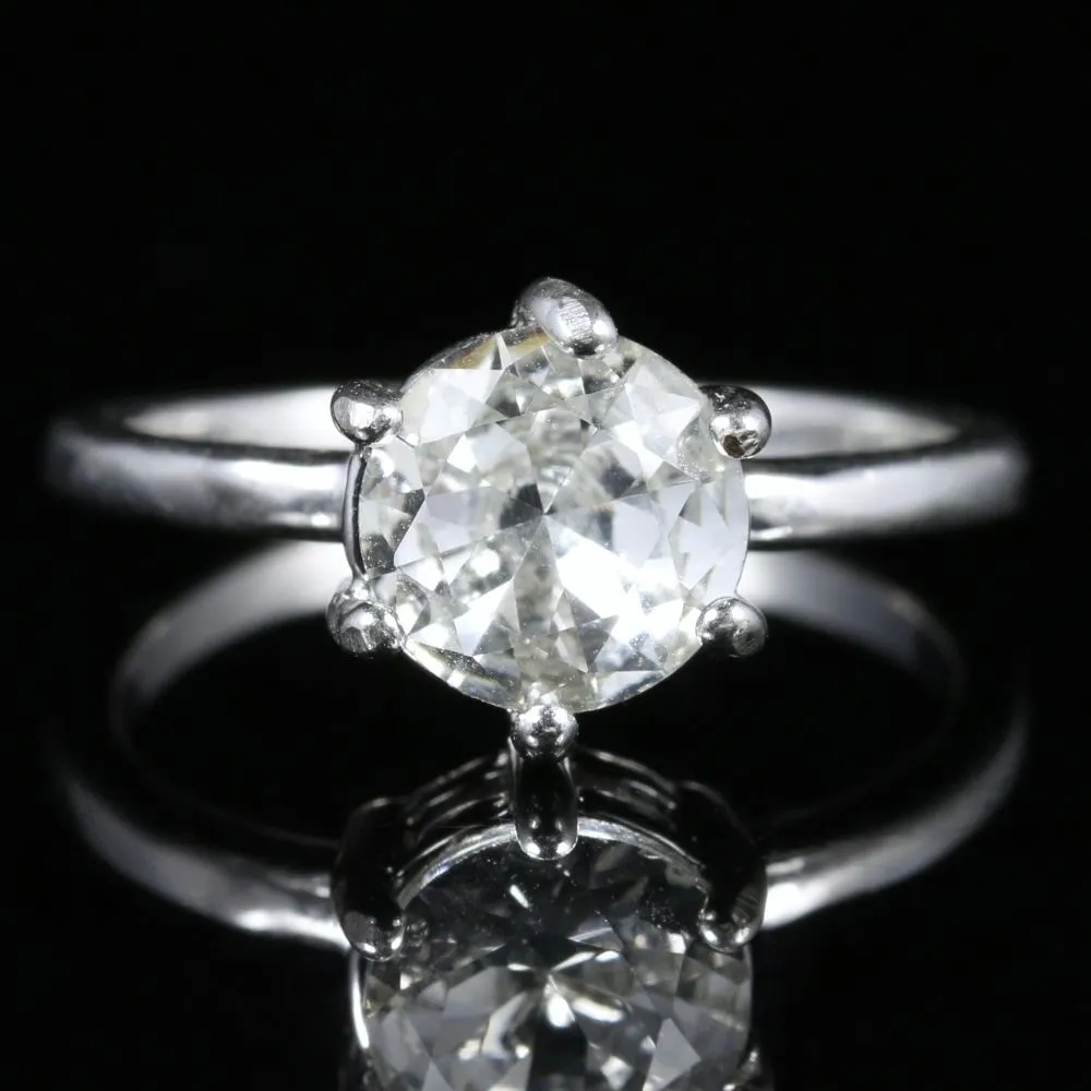 Solitaire Paste Ring 1.80Ct Paste